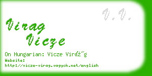 virag vicze business card